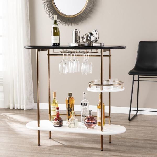 Hotel Serving Dining Room Bar Cart For Apartment Commercial