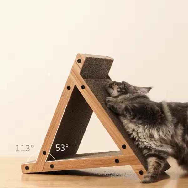 MEOW LOVE Luxury Retro Style Cat Scratch Board Sustainable Corrugated Paper Pet Bed for Small Animals Comfortable Modern  Sofa