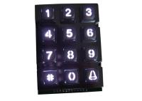 Telclado numérico numérico dominante del metal de la retroiluminación azul 12 para el control de seguridad de Taiwán