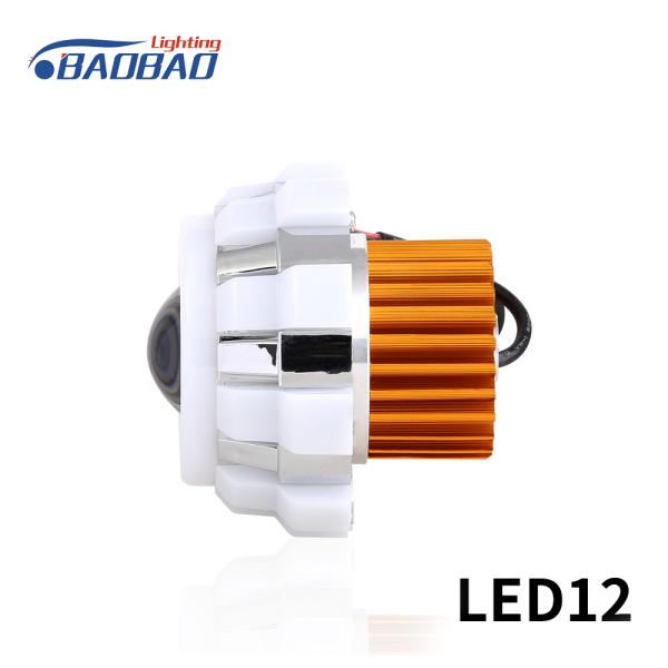 LED12 Double angel eye without fan motorcycle led headlight projector lens