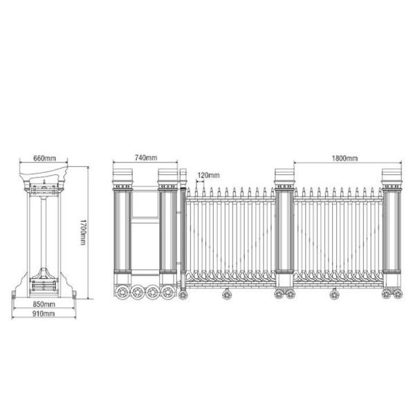 Stainless Steel Electric Retractable Door For Shopping Center