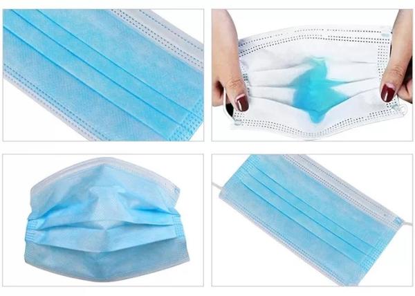 Antibacterial Medical 3 Ply Face Mask FDA EN14683 Certificate