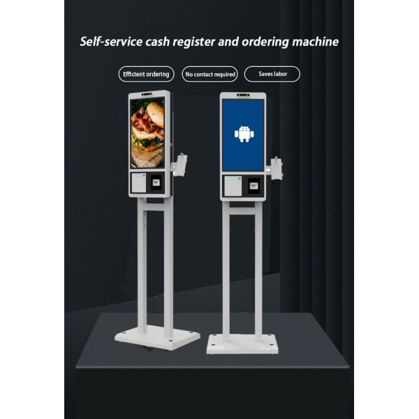 21.5 inch Vertical Self-Service Ordering Kiosk Android System Self Cash Payment Pos