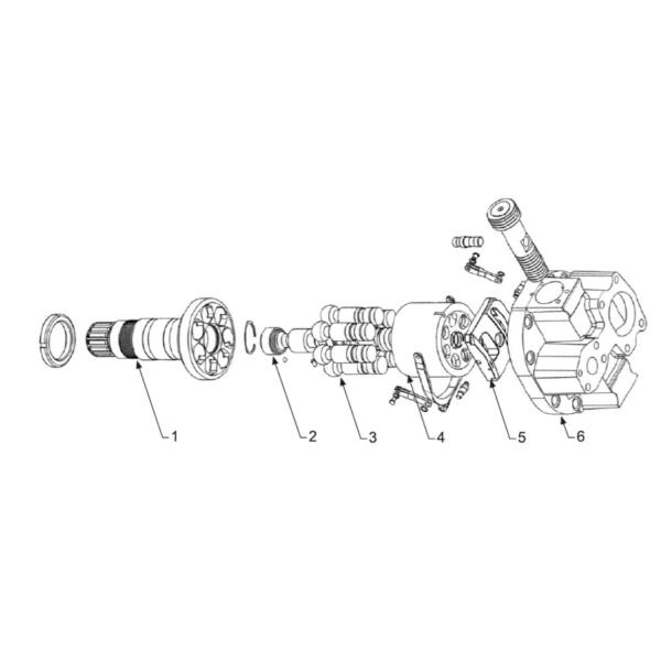 HITACHI EX200-1 HPV116 Kit de sellado de la bomba hidráulica Excavadora equipo de sellado de la bomba del engranaje principal