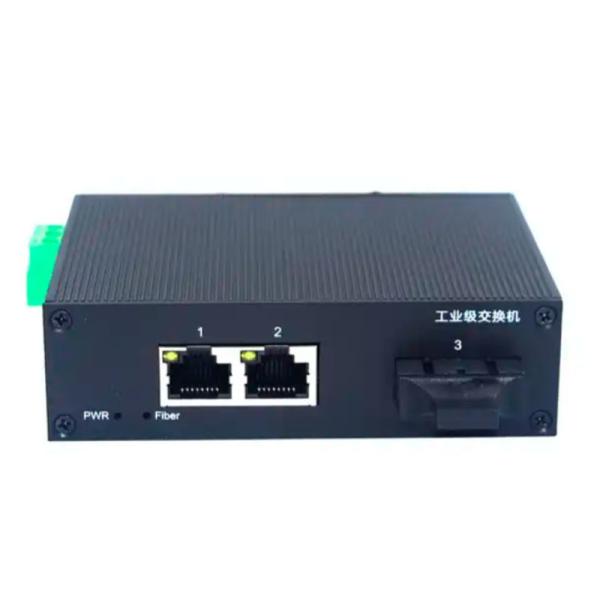1000Base-FX Industrial Ethernet Switch with 2*10/100/1000Mbps Ethernet Port -40C 85C