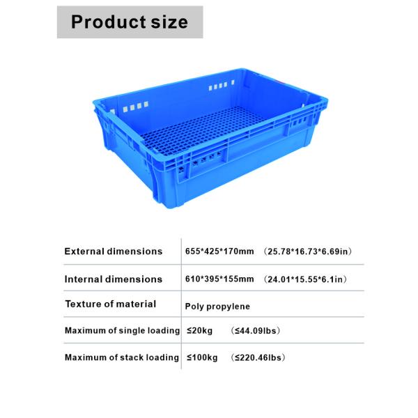 Strong Loading Capacity Tourtop Plastic Chicken Transport Crate for Live Poultry