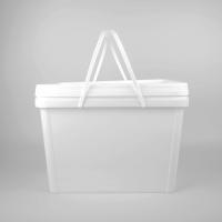 Cubo cuadrado 20L blanco Pail With Lid plástica