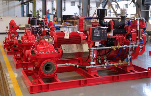 水平遠心設計、揚程3500GPMのエンジン駆動消火ポンプセットサプライヤー