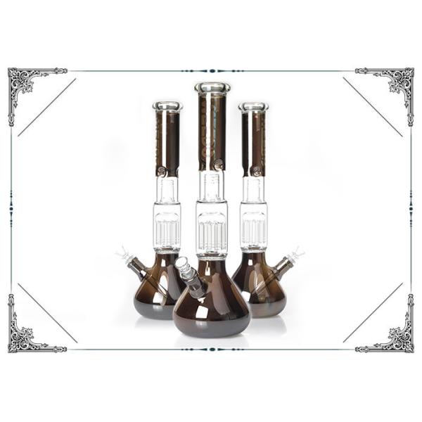 17 Inches Glass Beaker Water Pipe With Ten  Tree Arms Perc And Splash Guard Hookah Bongs