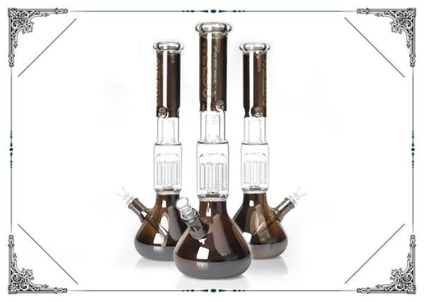 17 Inches Glass Beaker Water Pipe With Ten  Tree Arms Perc And Splash Guard Hookah Bongs