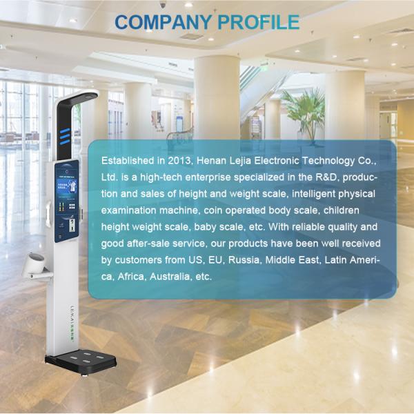Weight Height Body Fat Analyzer Scale for Self Service Body Health Checking Machine