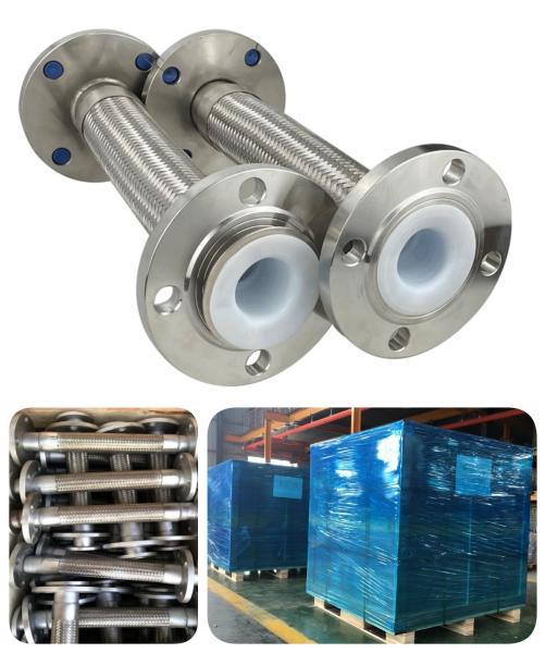 Dn500 Ss304 Tubos metálicos flexíveis de aço inoxidável trançados com acessórios