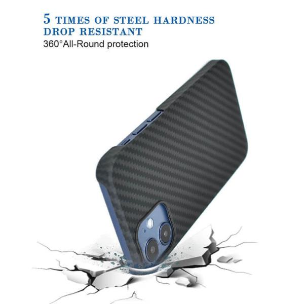 Случай Кевлара случая Aramid случая телефона волокна углерода iPhone 12 случая