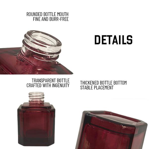 Botellas de difusores de aroma de vidrio de marca conjunta de Cndustom - Certificado ISTA 3A 30% más fuertes para hoteles y resorts