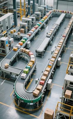 Chaîne de convoyeur de produits finis / Chaîne de convoyeur à bande / Lignes de production automatisées