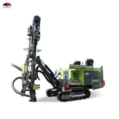 Crawler Mounted High Pressure DTH Rock Blasting Drilling Rig With Dust Collector