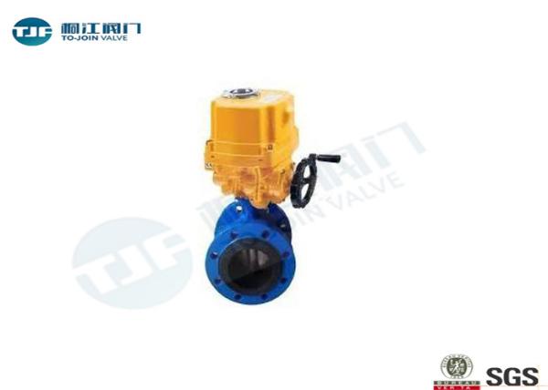 Flange Butterfly Valve with Electric Operated , EPDM Lined , PN 10 , WCB