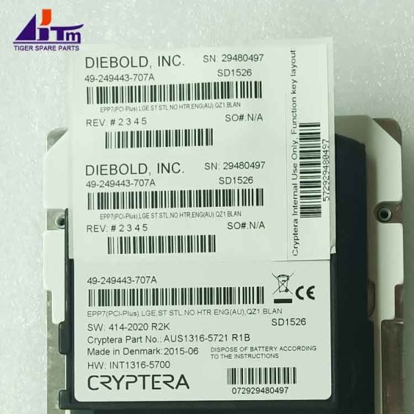 49249443707A 49-249443-707A Diebold Nixdorf EPP7 PCI Keypad ATM Parts