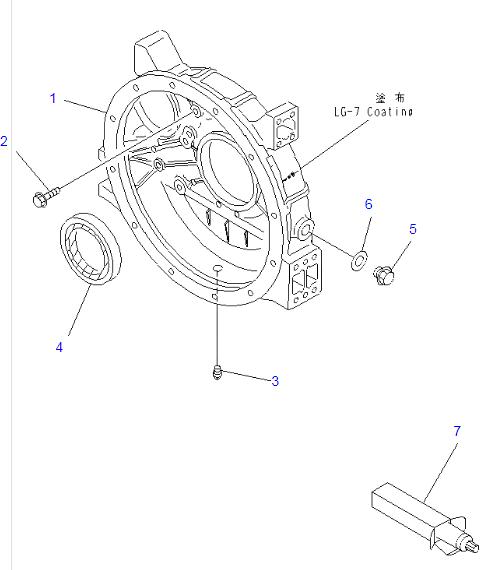6204-21-4160 6204214230 Komatsu 4D95 Engine Flywheel Housing 6204-21-4230 6204-21-4190