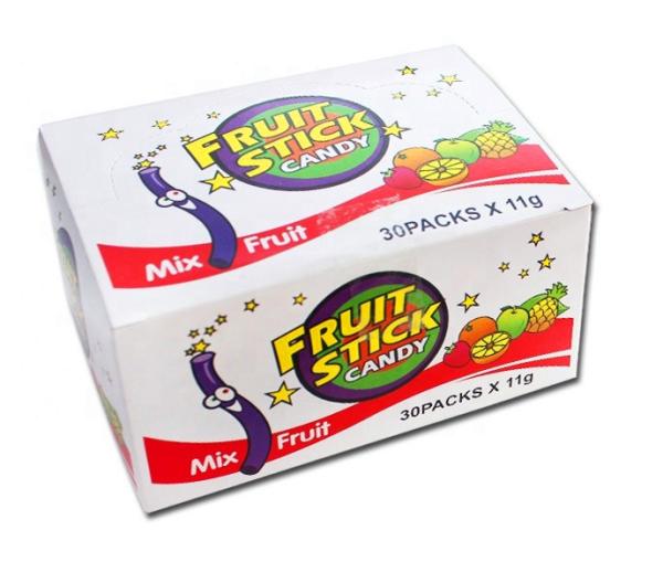 Halal CC Stick Candy With Multicolor Rainbow Fruit Long Straw HACCP Approved