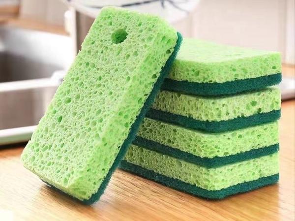 Éponge à récurer en cellulose de cuisine écologique, haute absorption