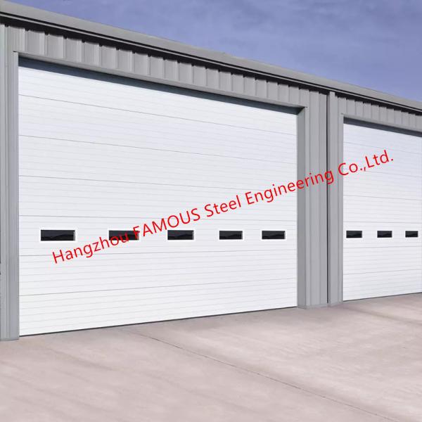 Polyurethane Core Overhead Steel Door Fully Automatic Wind Resistant Industrial Garage Door