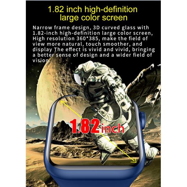 Portable 1.8Inch Multifunctional Smartwatch Heart Rate Wristband