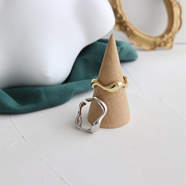 925 Sterling Silver Jewellery Unique Open Ring For Women Irregular Geometric Shape