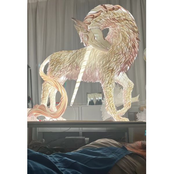 Customized Large Scale 3D Paper Sculpture with RGB DMX 512 Lighting for Art Installation