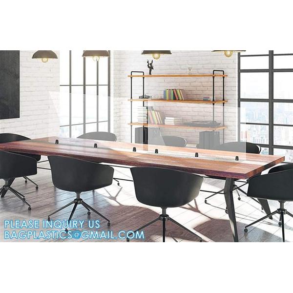 Portable Acrylic Sneeze Guard Shield Divider Perspex Screens Barrier Plastic Shield Counter, Social Distancing