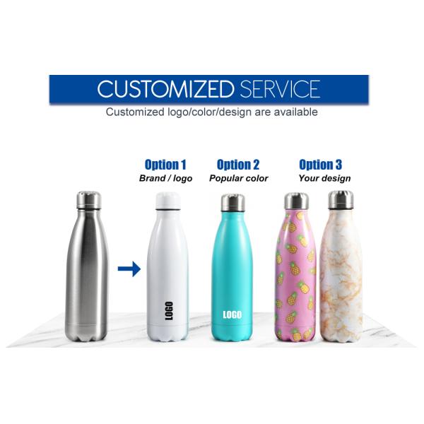 Gym Double Walled Stainless Steel Marble Water Bottles 350ml 500ml 750ml 1000ml