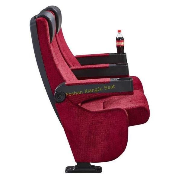 Movable Astir Armrest Fireproof Fabric Cinema Theatre Seats With 2.0 Mm Thick Iron Steel Leg