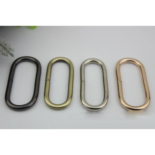 High quality 50 mm hanging nickel metal welding iron oval rings for bags