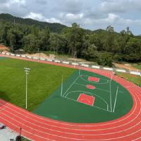 Piste de course IAAF à haut frottement pour échantillon sans base de béton bitumineux