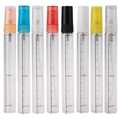 Clear Glass Tube Bottles , Fragrance Oil Roll On Bottles With Screw Top / Scale Line