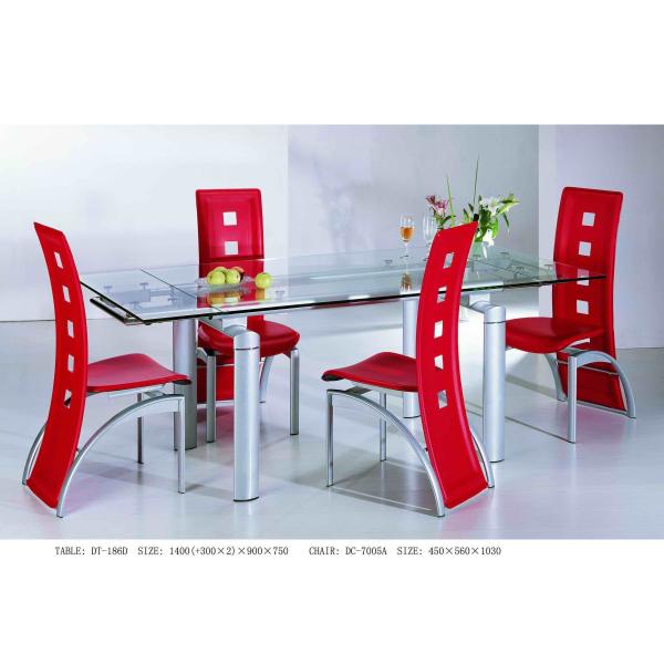 2000mm Length Modern Glass Kitchen Table Extendable Glass Dining Table