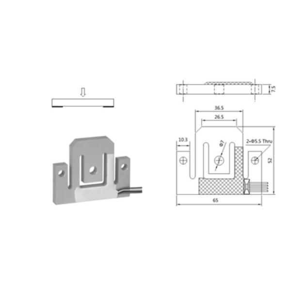 Full Bridge Mini Load Cell For Weighing Scale Aluminum Alloy Construction Super Low Profile Adult Medical Scales