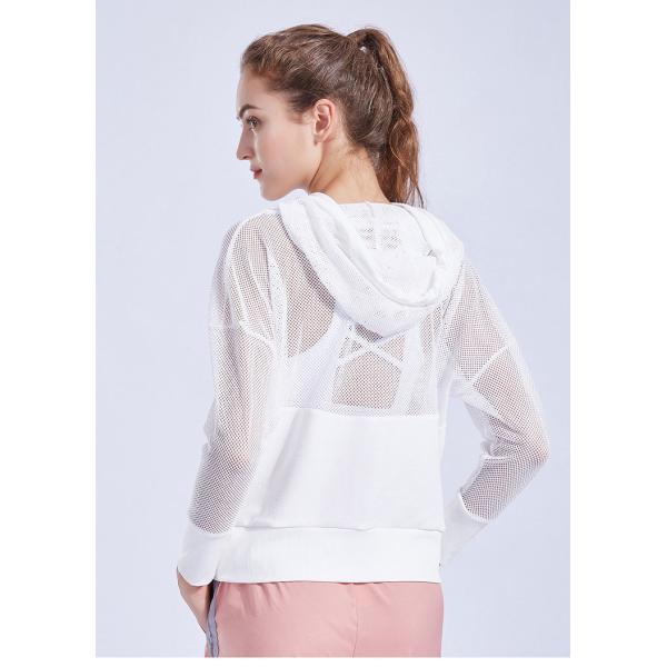 Легковеса соединения сетки одежды женщин ODM Hoodie атлетического идущий