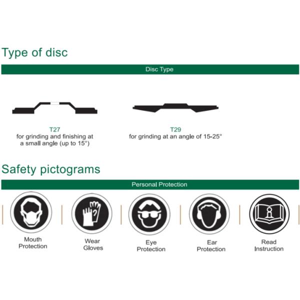 Колесо диска щитка песчинки 125mm зерна P80 Zirconia VSM голубое