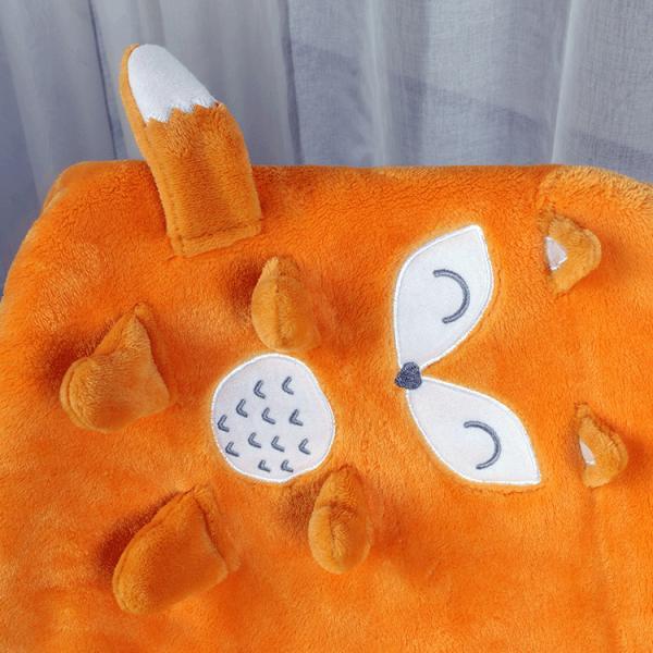Breathable Cartoon Fleece Blanket Fox Children Embroidered Fleece Throws