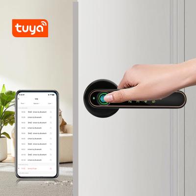 Outdoor Smart Digital Door Lock Black Aluminum Alloy Keyless Entry Door Lock