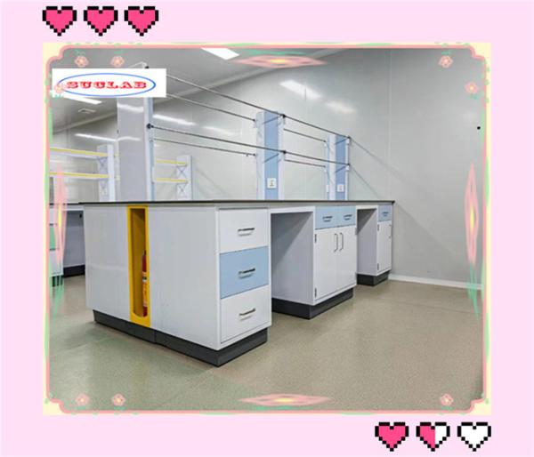L*1500/750 W *800/850mm H Chemistry Lab Bench Epoxy Resin Sink Goverment Laboratory Furniture