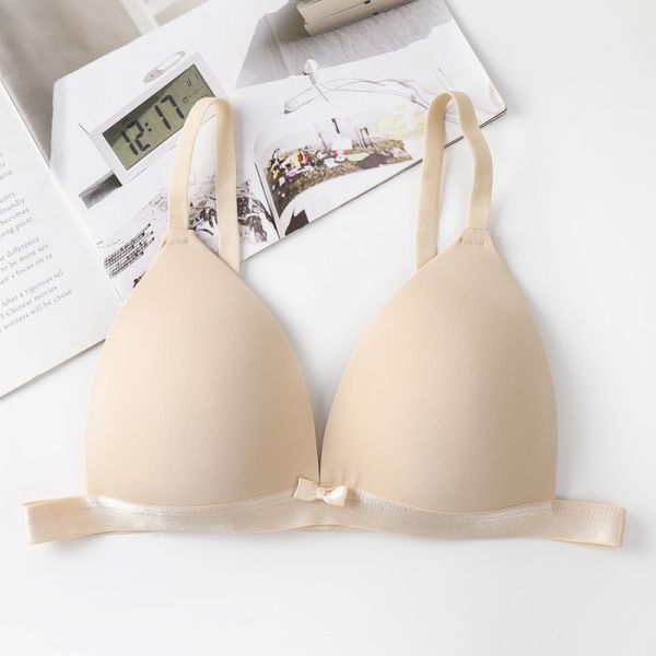 S Size Gathered Bra Female Sexy Triangle Cup Thin Suspenders Seamless Beauty Back Student Underwear Female Adjustable Bra