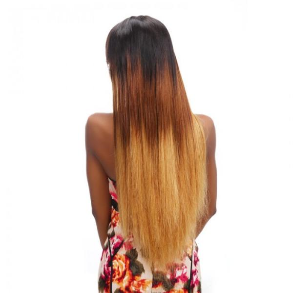 12 - 30 Three Tone Ombre Human Hair Extensions / Brazilian Straight Hair Bundles