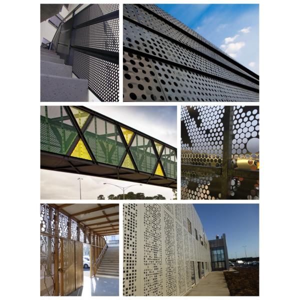 Aluminum Perforated Mesh Curtain Walls Iron Pallet Packing Straight Hole Arrangement Stainless Sheet