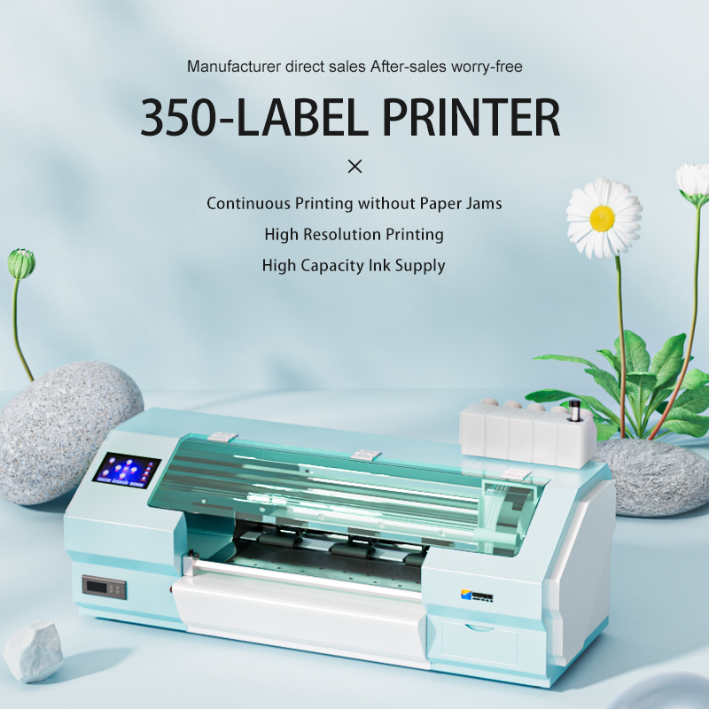 FCOLOR 350mm 14 Inches Wide Format Industrial Roll to Roll Label Printer High Speed Continuous Ink Supply System