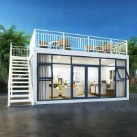 Cuadro de acero Casa de contenedores de paquetes planos Dormitorio Casa de contenedores prefabricada