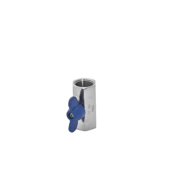 304/316 Stainless Female Thread Steel Mini Ball Valve with Butterfly Handle ISO 9001