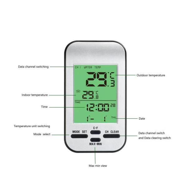 Solar Powered Floating Swimming Pool Thermometer For Spa Hot Tub Pond Aquarium Fish Pond
