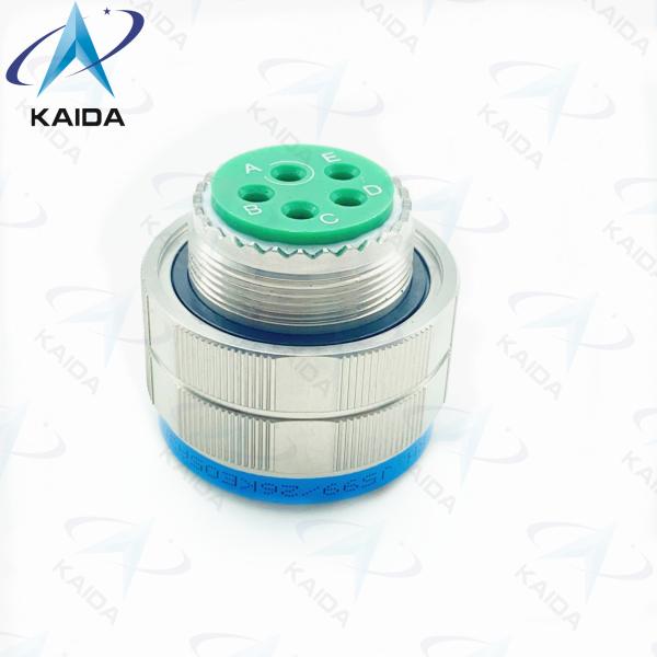 MIL-DTL-38999 Série III Plug D38999/26KE05PN aço inoxidável passivado 5 pinos femininos